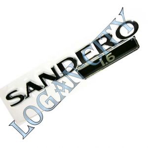 Эмблема Renault SANDERO 8200830438 1,6 надпись ― Logan-city - магазин запчастей на Renault Logan, Sandero, Duster, Lada Largus